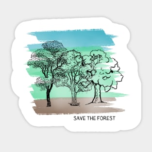 Save the forest Sticker